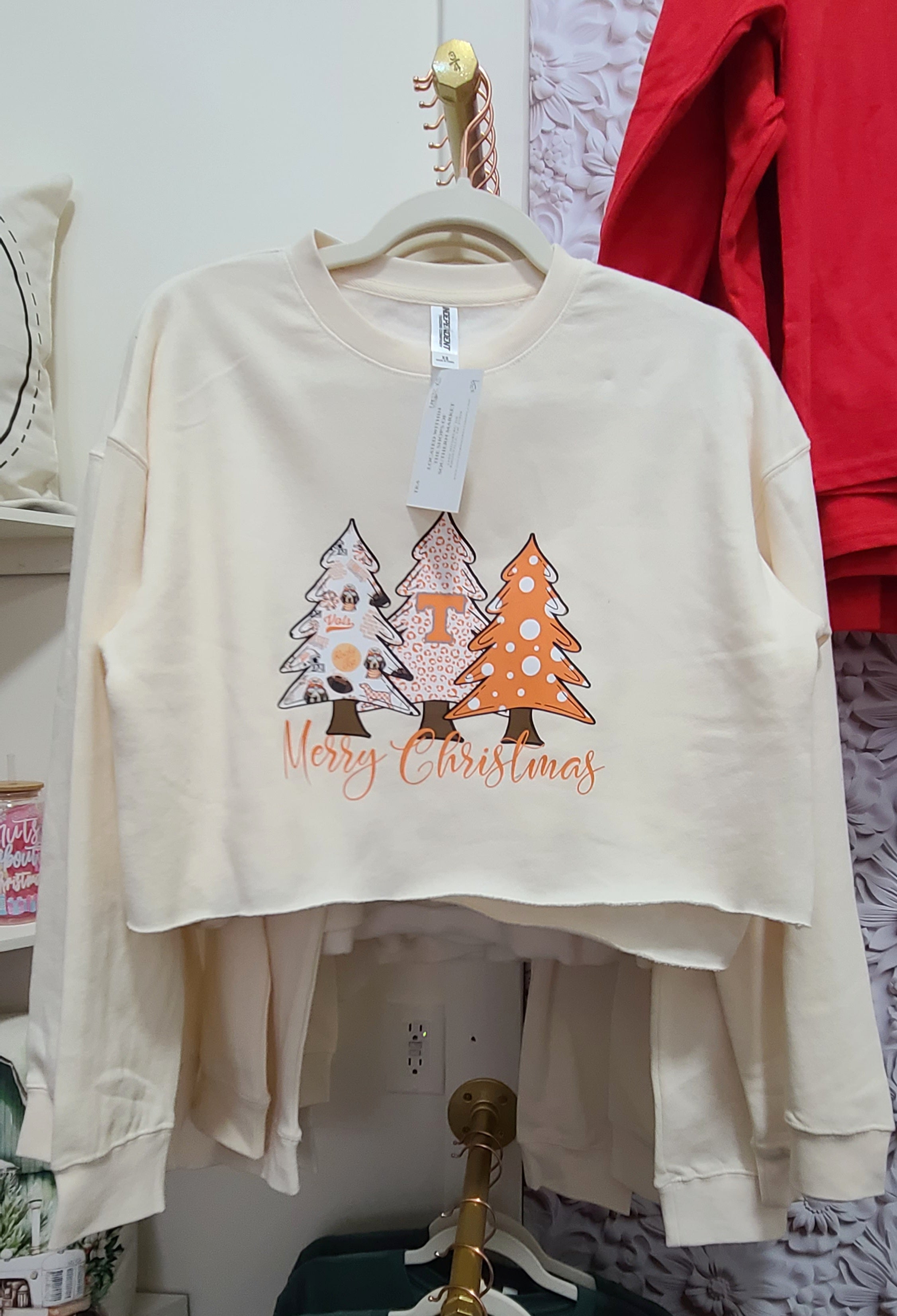 UT Christmas Trees Crop Sweatshirt